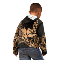 Custom Happy King Kamehameha Day Hawaii Kid Hoodie Paradise of the Pacific Tribal Kakau with Kanaka Maoli - Nude - Wonder Print Shop
