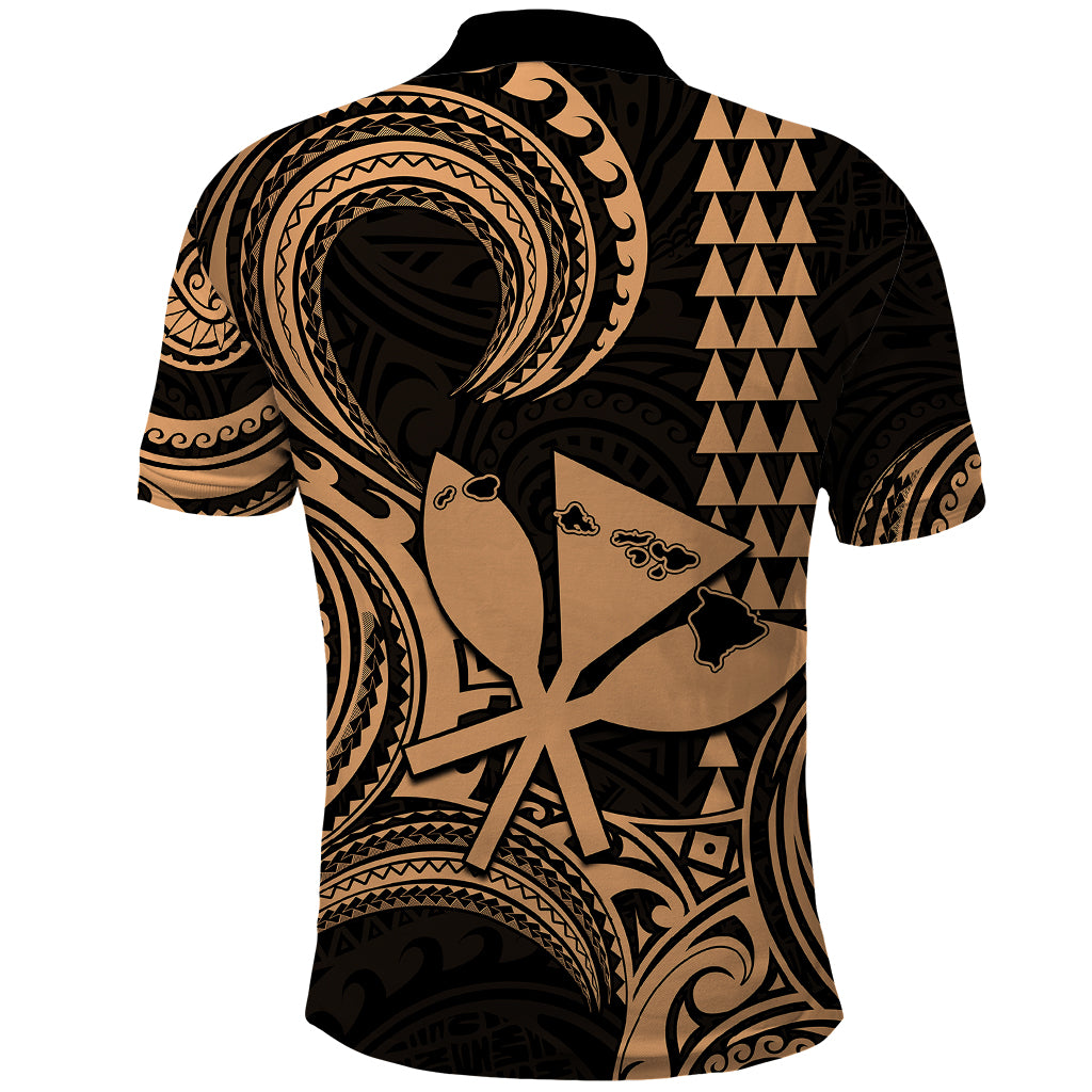 Custom Happy King Kamehameha Day Hawaii Polo Shirt Paradise of the Pacific Tribal Kakau with Kanaka Maoli - Nude - Wonder Print Shop