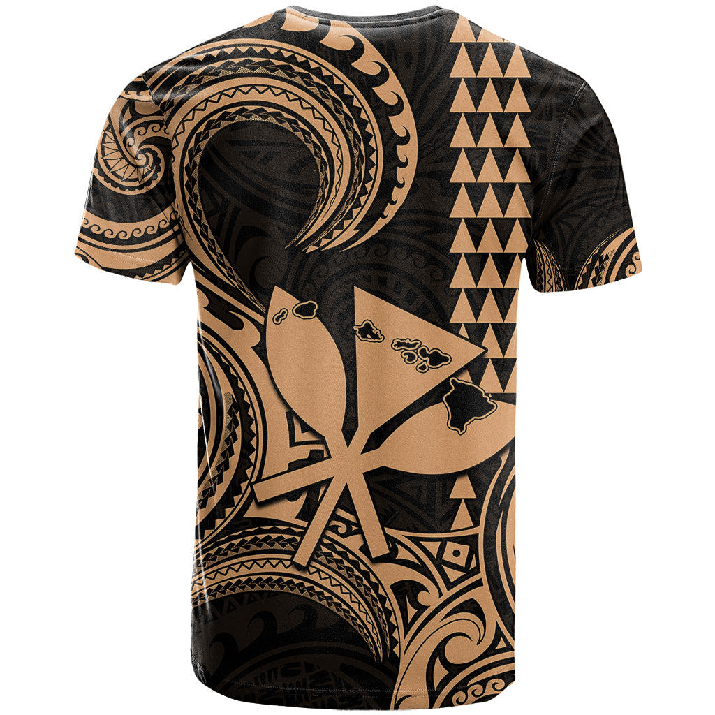 Custom Happy King Kamehameha Day Hawaii T Shirt Paradise of the Pacific Tribal Kakau with Kanaka Maoli - Nude - Wonder Print Shop