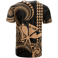 Custom Happy King Kamehameha Day Hawaii T Shirt Paradise of the Pacific Tribal Kakau with Kanaka Maoli - Nude - Wonder Print Shop