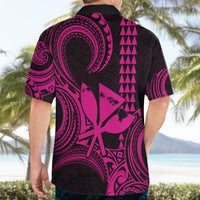 Custom Happy King Kamehameha Day Hawaii Hawaiian Shirt Paradise of the Pacific Tribal Kakau with Kanaka Maoli - Pink - Wonder Print Shop