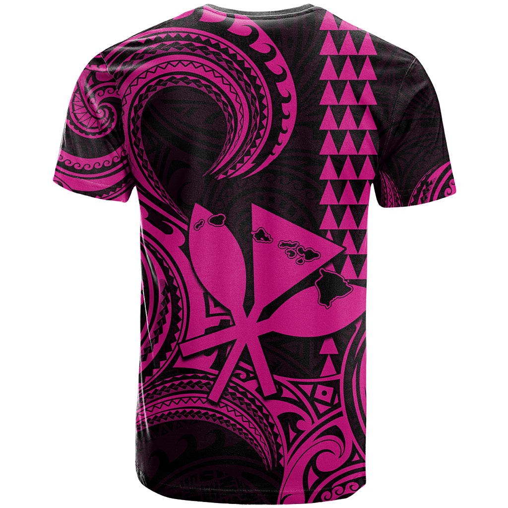 Custom Happy King Kamehameha Day Hawaii T Shirt Paradise of the Pacific Tribal Kakau with Kanaka Maoli - Pink - Wonder Print Shop