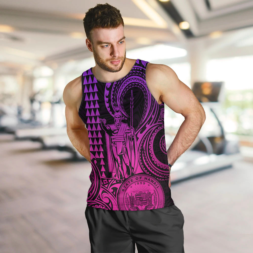custom-happy-king-kamehameha-day-hawaii-men-tank-top-paradise-of-the-pacific-tribal-kakau-with-kanaka-maoli-pink-gradient
