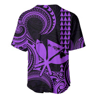Custom Happy King Kamehameha Day Hawaii Baseball Jersey Paradise of the Pacific Tribal Kakau with Kanaka Maoli - Purple LT9 - Wonder Print Shop