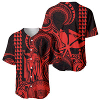 Custom Happy King Kamehameha Day Hawaii Baseball Jersey Paradise of the Pacific Tribal Kakau with Kanaka Maoli - Red LT9 - Wonder Print Shop