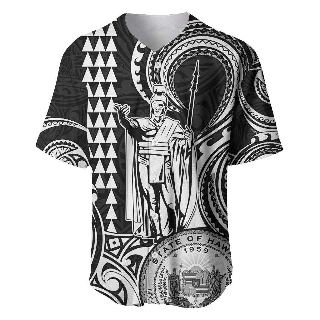 Custom Happy King Kamehameha Day Hawaii Baseball Jersey Paradise of the Pacific Tribal Kakau with Kanaka Maoli - White LT9 - Wonder Print Shop