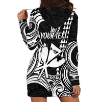 Custom Happy King Kamehameha Day Hawaii Hoodie Dress Paradise of the Pacific Tribal Kakau with Kanaka Maoli - White - Wonder Print Shop