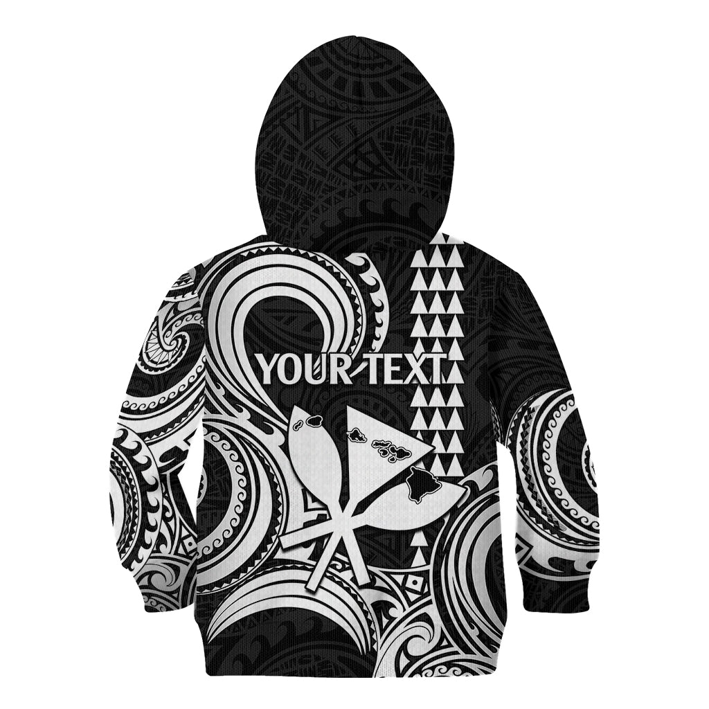 Custom Happy King Kamehameha Day Hawaii Kid Hoodie Paradise of the Pacific Tribal Kakau with Kanaka Maoli - White - Wonder Print Shop