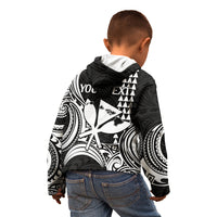 Custom Happy King Kamehameha Day Hawaii Kid Hoodie Paradise of the Pacific Tribal Kakau with Kanaka Maoli - White - Wonder Print Shop