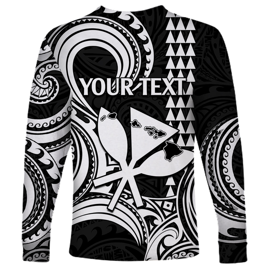 Custom Happy King Kamehameha Day Hawaii Long Sleeve Shirt Paradise of the Pacific Tribal Kakau with Kanaka Maoli - White - Wonder Print Shop