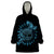 Personalized Odin's Celtic Raven Wearable Blanket Hoodie Blue Scandinavian Tattoo - Wonder Print Shop