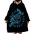 Personalized Odin's Celtic Raven Wearable Blanket Hoodie Blue Scandinavian Tattoo - Wonder Print Shop