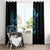 Personalized Odin's Celtic Raven Window Curtain Blue Scandinavian Tattoo - Wonder Print Shop
