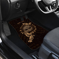 Personalized Odin's Celtic Raven Car Mats Gold Scandinavian Tattoo LT9 - Wonder Print Shop