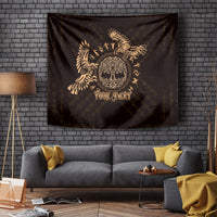 Personalized Odin's Celtic Raven Tapestry Gold Scandinavian Tattoo - Wonder Print Shop