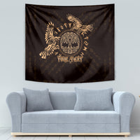 Personalized Odin's Celtic Raven Tapestry Gold Scandinavian Tattoo - Wonder Print Shop