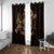 Personalized Odin's Celtic Raven Window Curtain Gold Scandinavian Tattoo - Wonder Print Shop