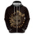Personalized Odin's Celtic Raven Zip Hoodie Gold Scandinavian Tattoo - Wonder Print Shop
