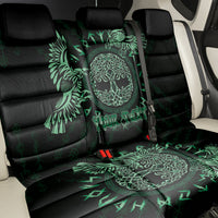 Personalized Odin's Celtic Raven Back Car Seat Cover Green Scandinavian Tattoo LT9 - Wonder Print Shop