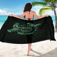 Personalized Odin's Celtic Raven Sarong Green Scandinavian Tattoo - Wonder Print Shop
