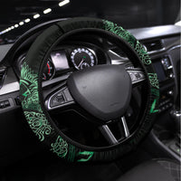 Odin's Celtic Raven Steering Wheel Cover Green Scandinavian Tattoo - Wonder Print Shop