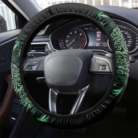 Odin's Celtic Raven Steering Wheel Cover Green Scandinavian Tattoo - Wonder Print Shop