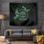 Personalized Odin's Celtic Raven Tapestry Green Scandinavian Tattoo - Wonder Print Shop