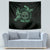 Personalized Odin's Celtic Raven Tapestry Green Scandinavian Tattoo - Wonder Print Shop