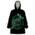 Personalized Odin's Celtic Raven Wearable Blanket Hoodie Green Scandinavian Tattoo - Wonder Print Shop