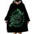 Personalized Odin's Celtic Raven Wearable Blanket Hoodie Green Scandinavian Tattoo - Wonder Print Shop