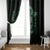 Personalized Odin's Celtic Raven Window Curtain Green Scandinavian Tattoo - Wonder Print Shop