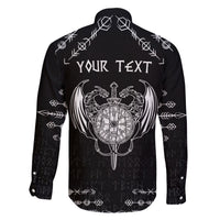 Personalized Viking Dragon Family Matching Short Sleeve Bodycon Dress and Hawaiian Shirt with Sword Black Scandinavian Tattoo - Wonder Print Shop