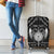 Personalized Viking Dragon Luggage Cover with Sword Black Scandinavian Tattoo - Wonder Print Shop