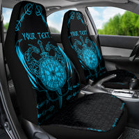 Personalized Viking Dragon Car Seat Cover with Sword Blue Scandinavian Tattoo LT9 - Wonder Print Shop