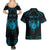Personalized Viking Dragon Couples Matching Summer Maxi Dress and Hawaiian Shirt with Sword Blue Scandinavian Tattoo LT9 - Wonder Print Shop