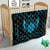 Personalized Viking Dragon Quilt with Sword Blue Scandinavian Tattoo - Wonder Print Shop