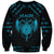 Personalized Viking Dragon Sweatshirt with Sword Blue Scandinavian Tattoo - Wonder Print Shop