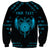 Personalized Viking Dragon Sweatshirt with Sword Blue Scandinavian Tattoo - Wonder Print Shop