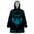 Personalized Viking Dragon Wearable Blanket Hoodie with Sword Blue Scandinavian Tattoo - Wonder Print Shop