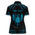 Personalized Viking Dragon Women Polo Shirt with Sword Blue Scandinavian Tattoo - Wonder Print Shop