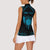 Personalized Viking Dragon Women Sleeveless Polo Shirt with Sword Blue Scandinavian Tattoo - Wonder Print Shop