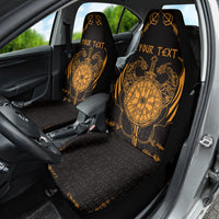 Personalized Viking Dragon Car Seat Cover with Sword Gold Scandinavian Tattoo LT9 - Wonder Print Shop