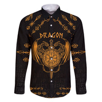 Personalized Viking Dragon Family Matching Puletasi and Hawaiian Shirt with Sword Gold Scandinavian Tattoo - Wonder Print Shop