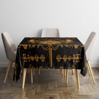 Personalized Viking Dragon Tablecloth with Sword Gold Scandinavian Tattoo - Wonder Print Shop