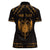 Personalized Viking Dragon Women Polo Shirt with Sword Gold Scandinavian Tattoo - Wonder Print Shop