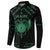 Personalized Viking Dragon Button Sweatshirt with Sword Green Scandinavian Tattoo LT9 - Wonder Print Shop