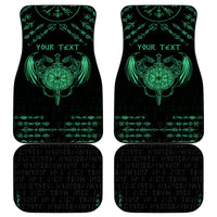 Personalized Viking Dragon Car Mats with Sword Green Scandinavian Tattoo LT9 - Wonder Print Shop