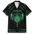Personalized Viking Dragon Family Matching Short Sleeve Bodycon Dress and Hawaiian Shirt with Sword Green Scandinavian Tattoo - Wonder Print Shop