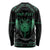Personalized Viking Dragon Long Sleeve Shirt with Sword Green Scandinavian Tattoo - Wonder Print Shop