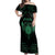 Personalized Viking Dragon Off Shoulder Maxi Dress with Sword Green Scandinavian Tattoo - Wonder Print Shop